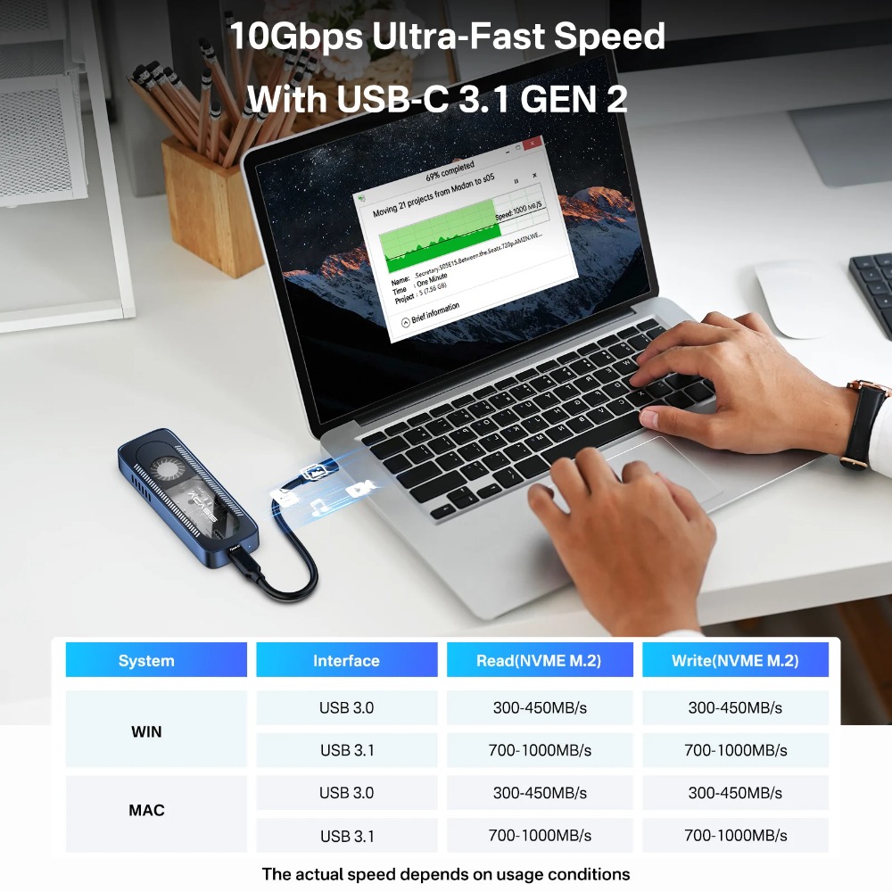 ACASIS 10Gbps M.2 NVME SSD Enc - огляд і ціна 8Tb M2 Nvme Ssd